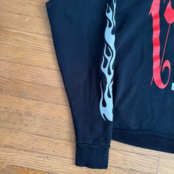 VLONE Hoodie Black Red And White Cropped Fabric Style - PALM ANGELS - Picture 3 of 9
